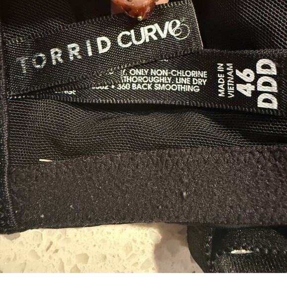 Torrid Curve Black 360 Back Smoothing Bra Size 46DDD Plus Size Comfort Everyday - Picture 4 of 4